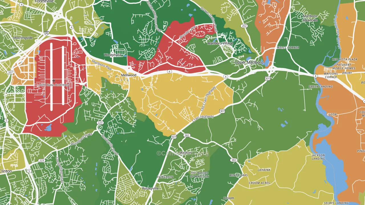 20772, MD Map of Drug-Related Crime Rates