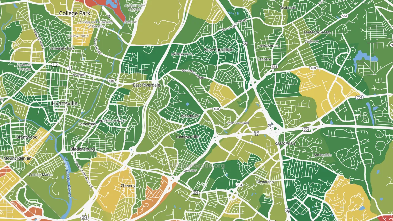 20784, MD Map of Drug-Related Crime Rates