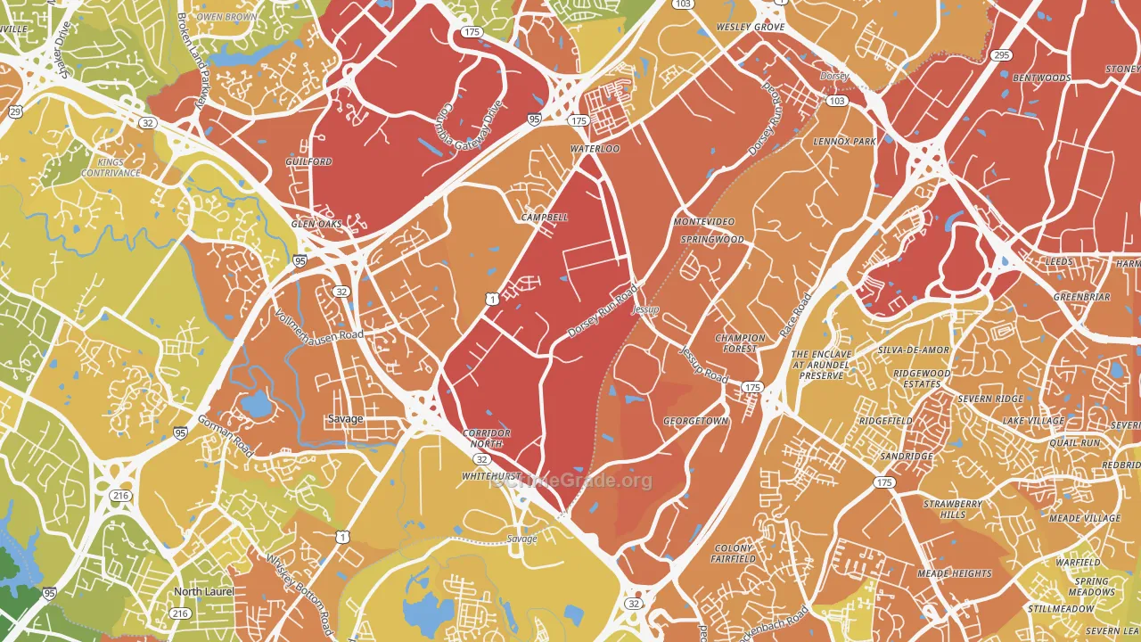 20794, MD Map of Drug-Related Crime Rates