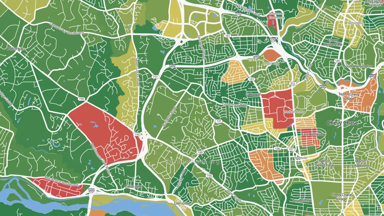20817, MD Map of Drug-Related Crime Rates