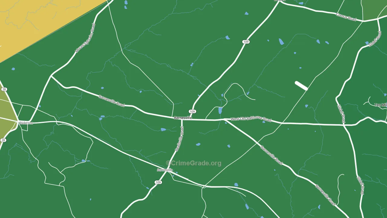 20838, MD Map of Drug-Related Crime Rates