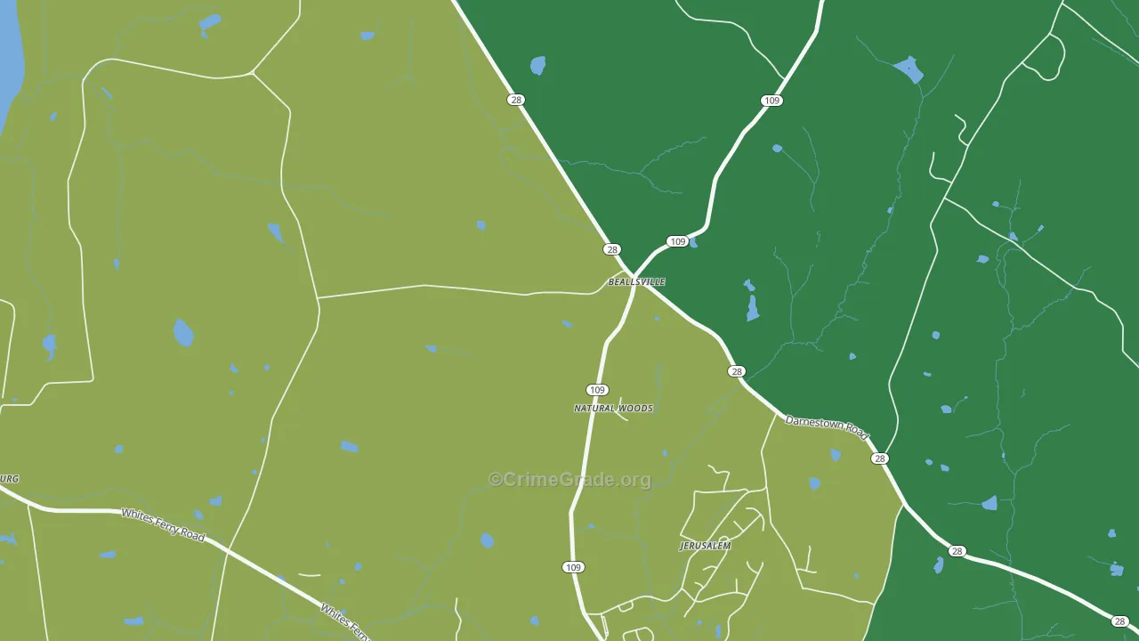 20839, MD Map of Drug-Related Crime Rates