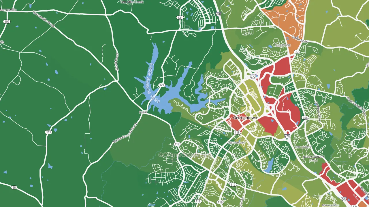 20841, MD Map of Drug-Related Crime Rates