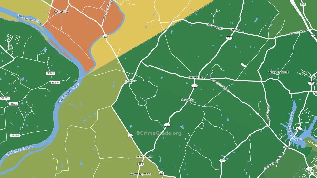 20842, MD Map of Drug-Related Crime Rates