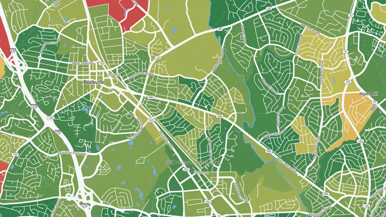 20851, MD Map of Drug-Related Crime Rates
