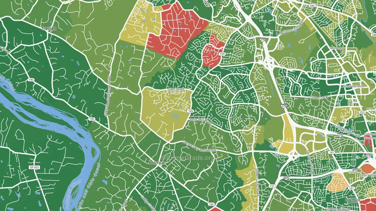 20854, MD Map of Drug-Related Crime Rates