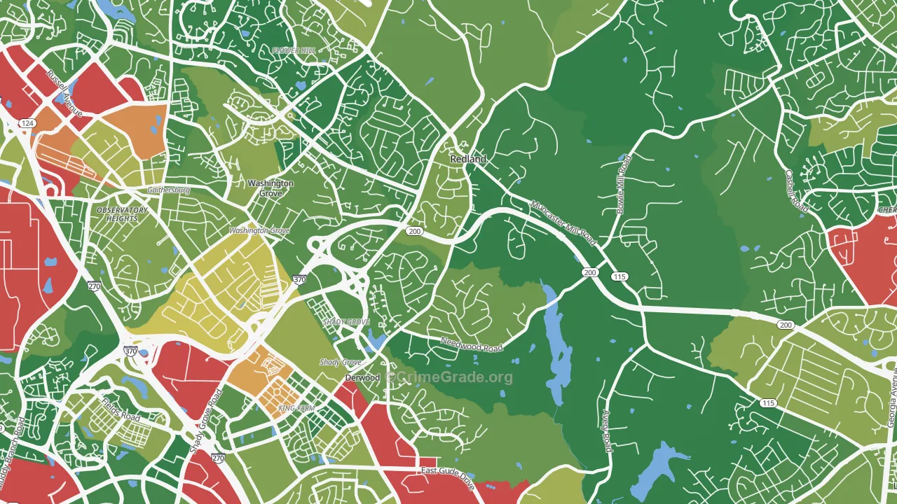 20855, MD Map of Drug-Related Crime Rates