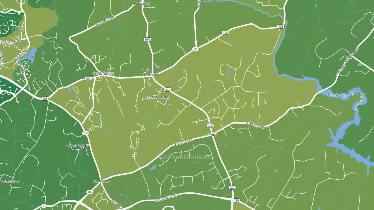 20861, MD Map of Drug-Related Crime Rates