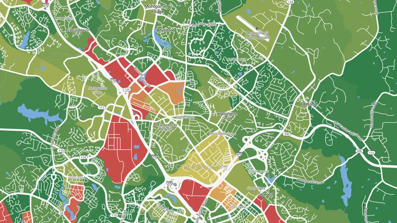 20877, MD Map of Drug-Related Crime Rates