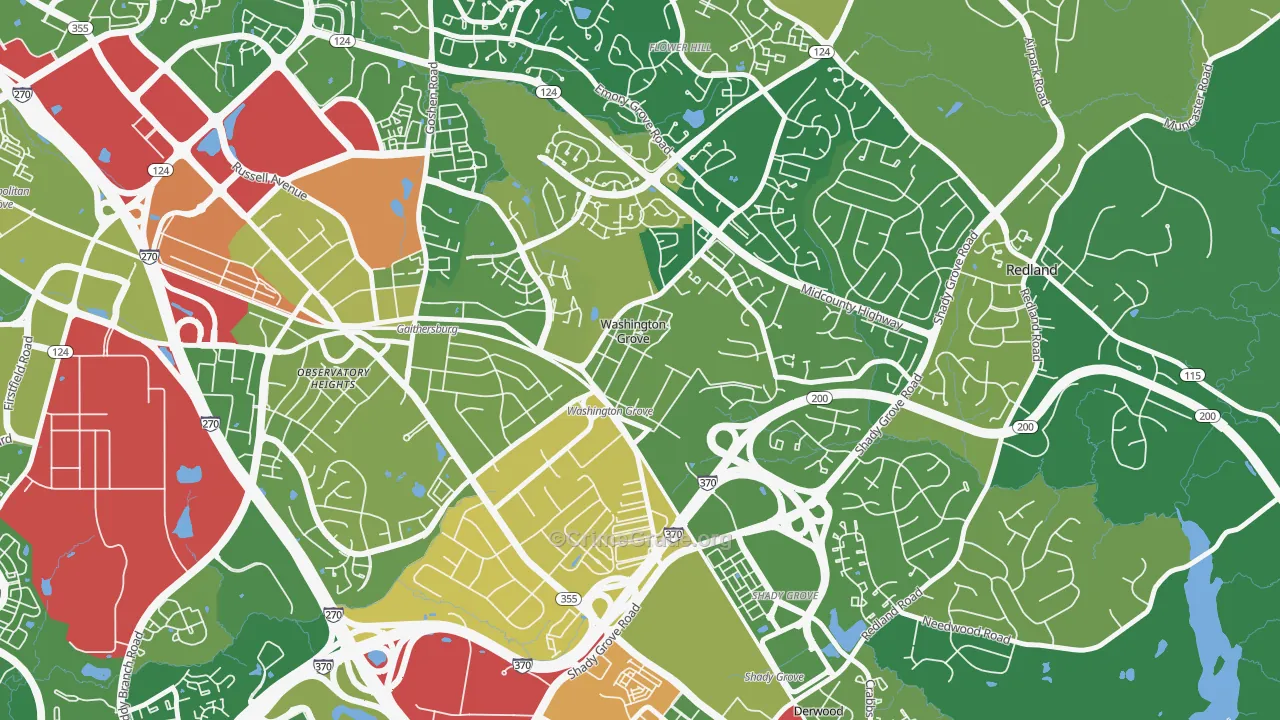 20880, MD Map of Drug-Related Crime Rates
