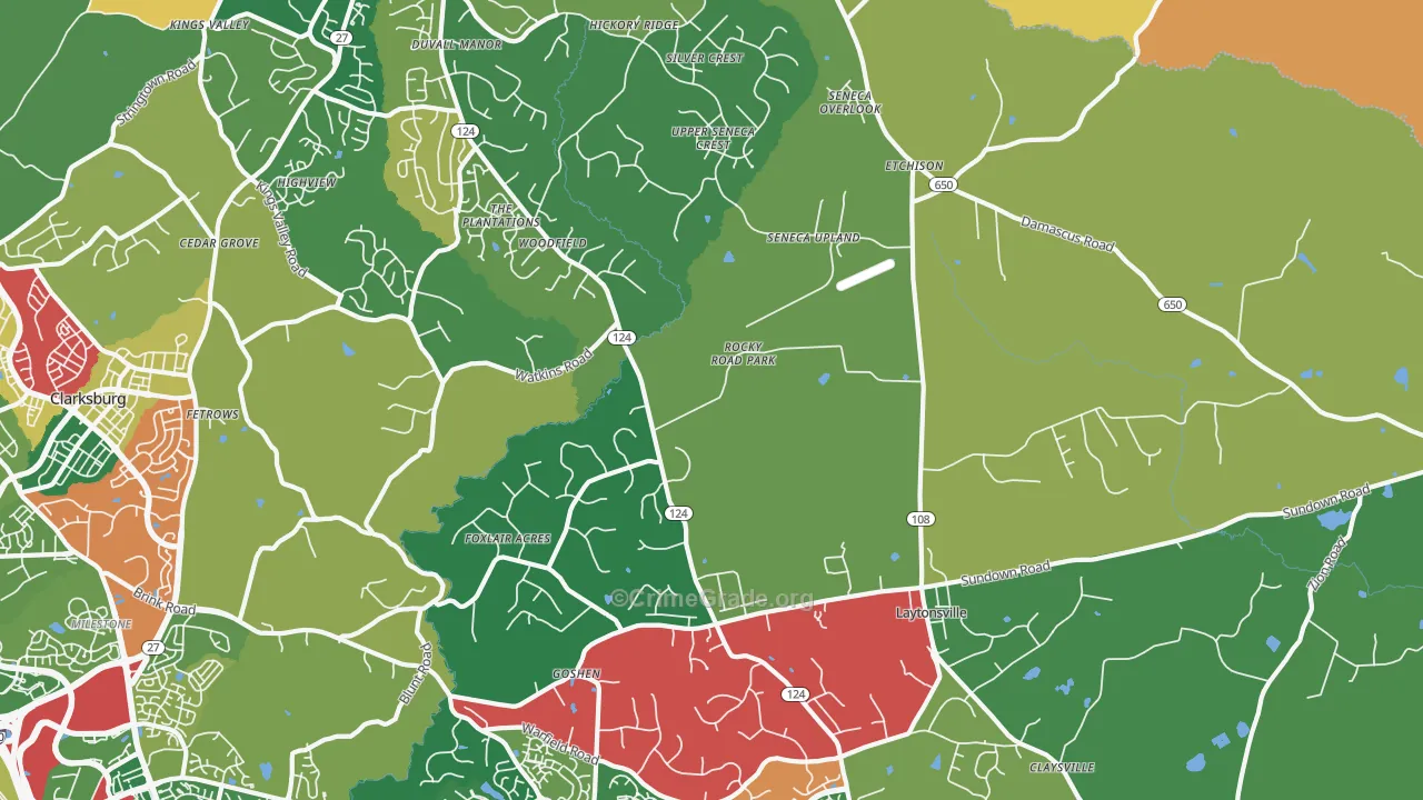 20882, MD Map of Drug-Related Crime Rates