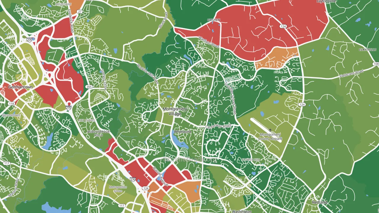 20886, MD Map of Drug-Related Crime Rates