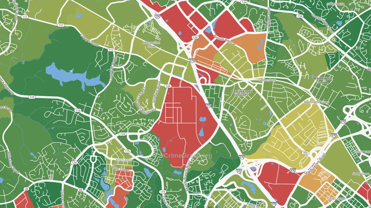 20899, MD Map of Drug-Related Crime Rates