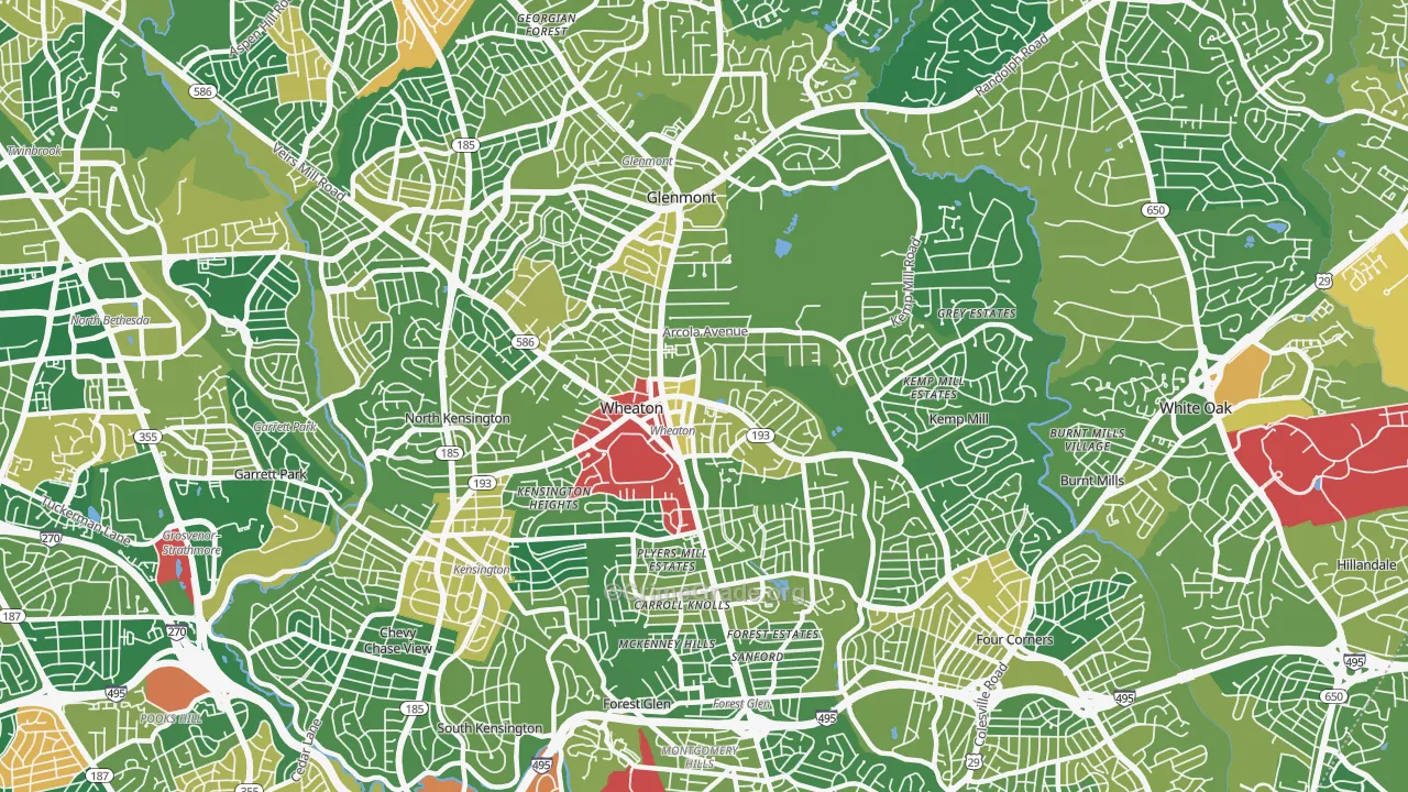 20902, MD Map of Drug-Related Crime Rates