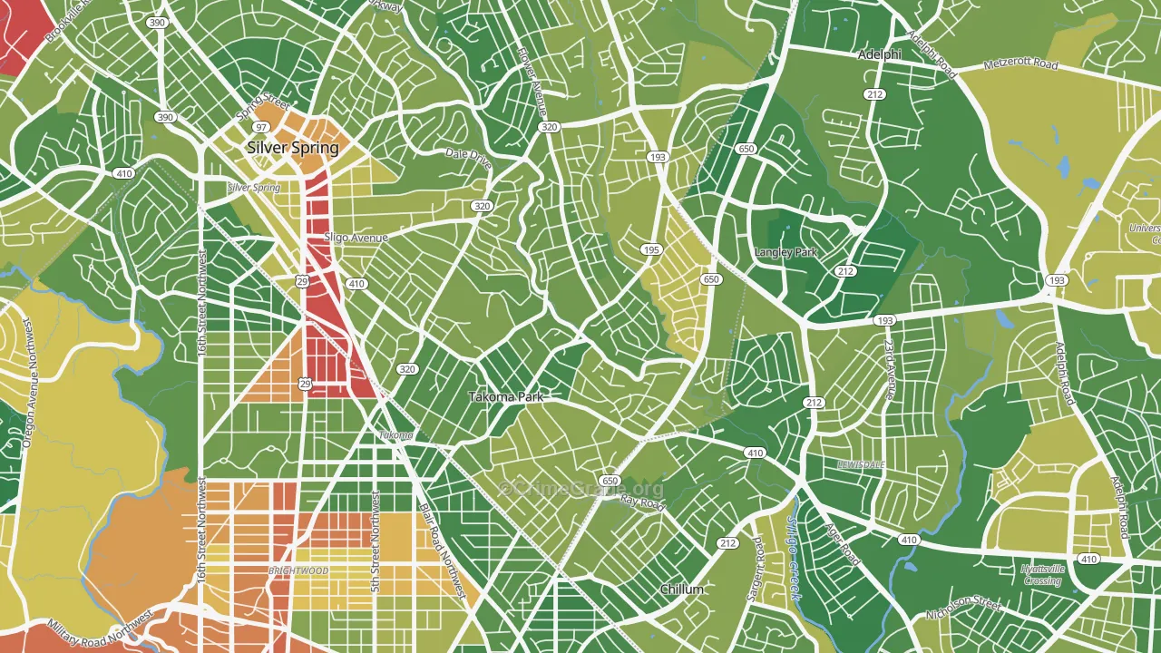 20912, MD Map of Drug-Related Crime Rates