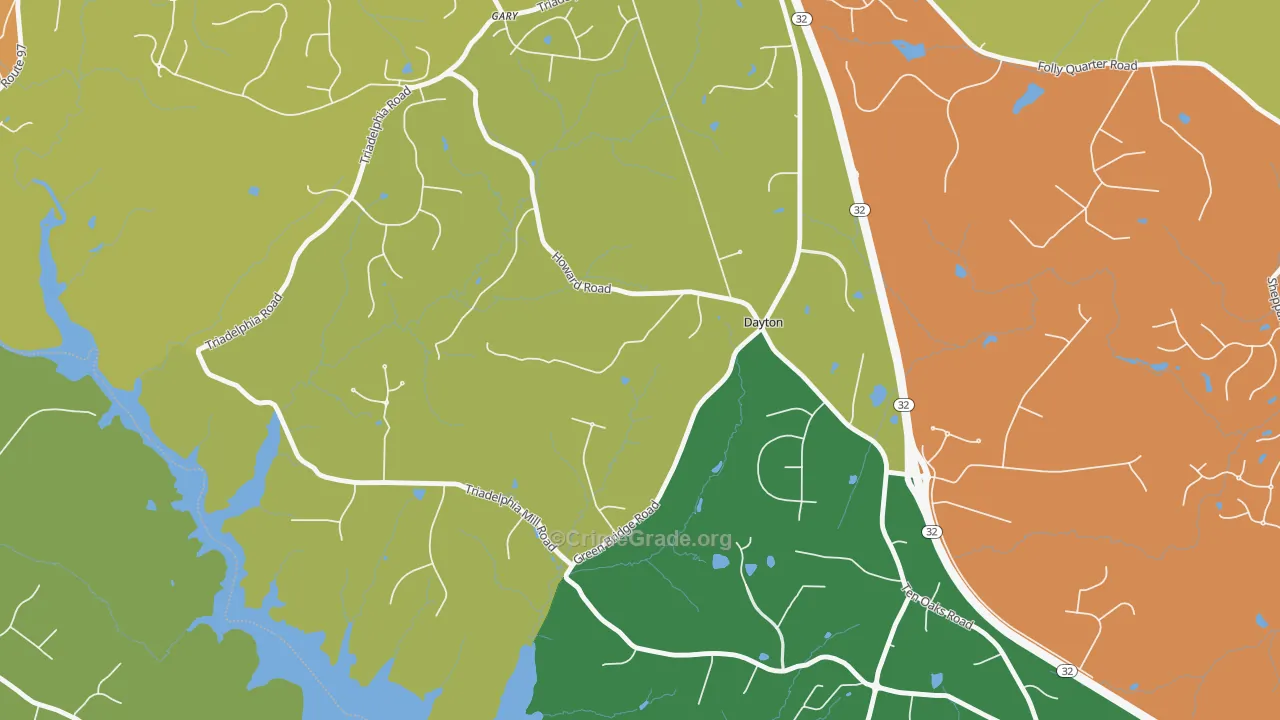 21036, MD Map of Drug-Related Crime Rates