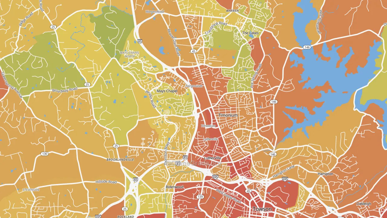 21093, MD Map of Drug-Related Crime Rates