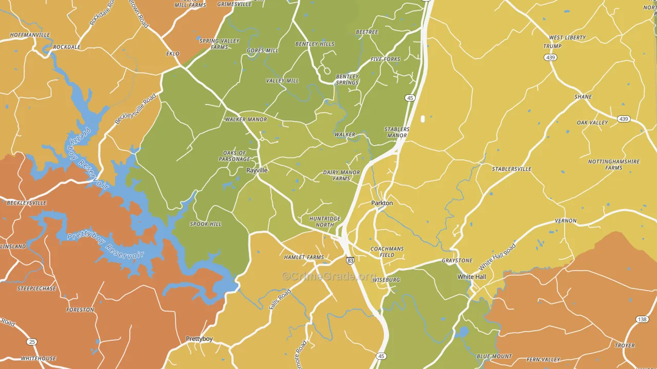 21120, MD Map of Drug-Related Crime Rates
