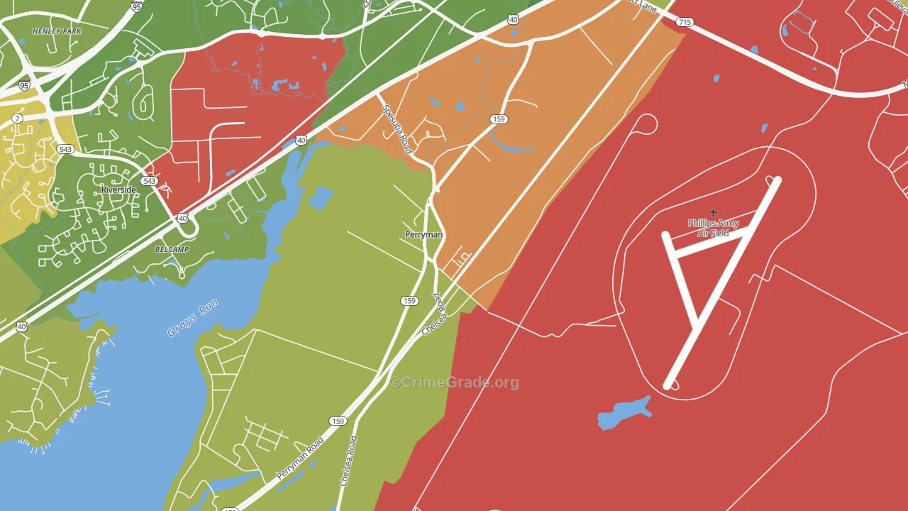 21130, MD Map of Drug-Related Crime Rates