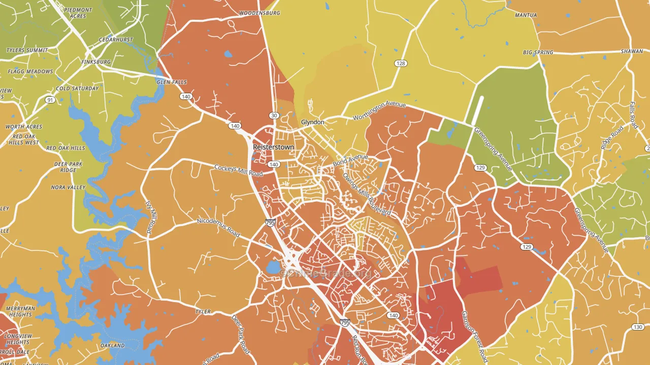 21136, MD Map of Drug-Related Crime Rates