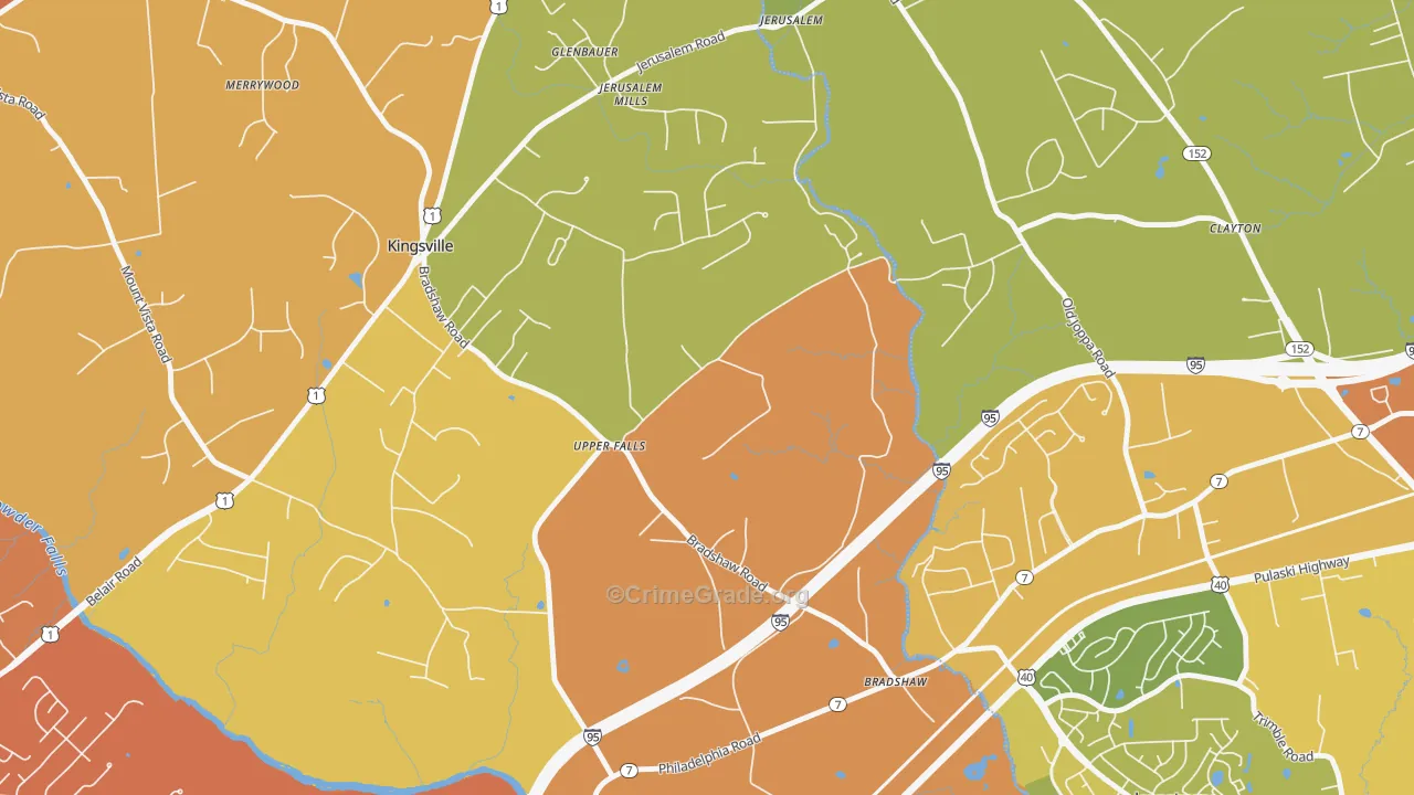 21156, MD Map of Drug-Related Crime Rates