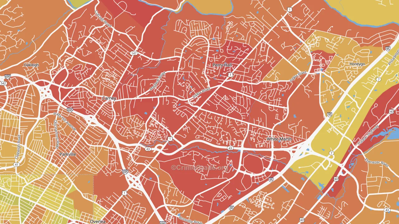 21236, MD Map of Drug-Related Crime Rates