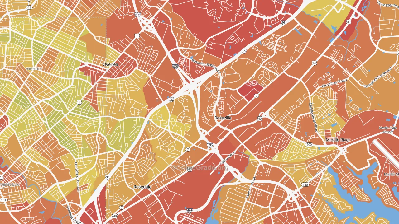 21237, MD Map of Drug-Related Crime Rates