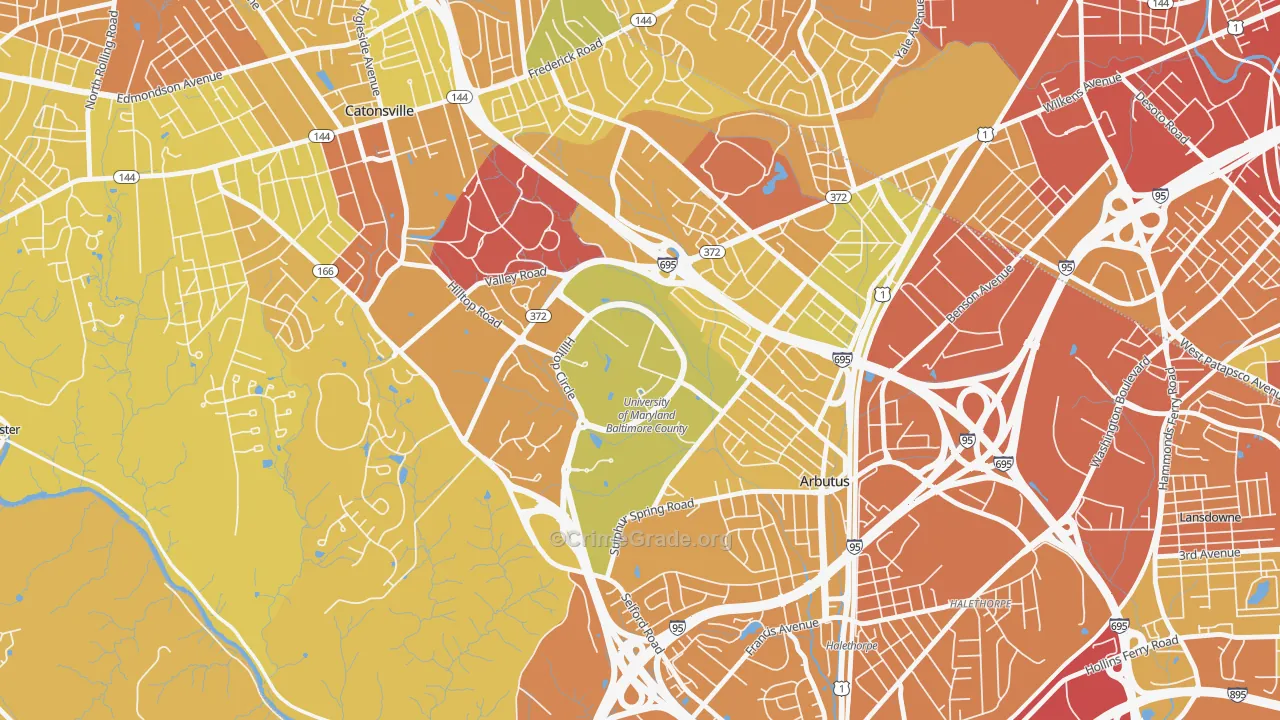 21250, MD Map of Drug-Related Crime Rates