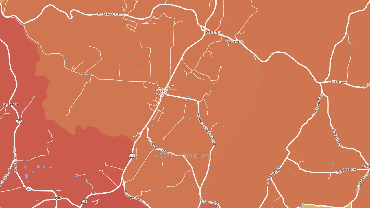 21520, MD Map of Drug-Related Crime Rates