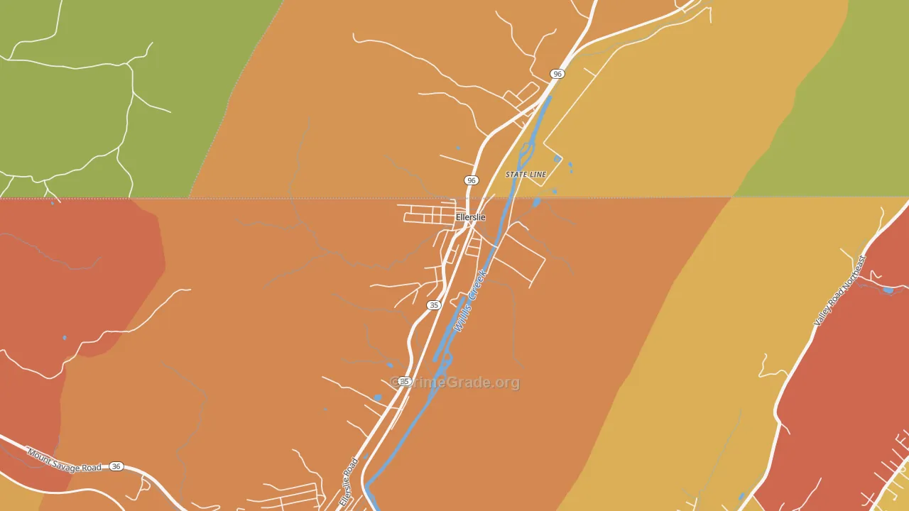 21529, MD Map of Drug-Related Crime Rates