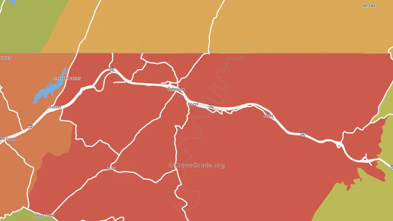 21530, MD Map of Drug-Related Crime Rates