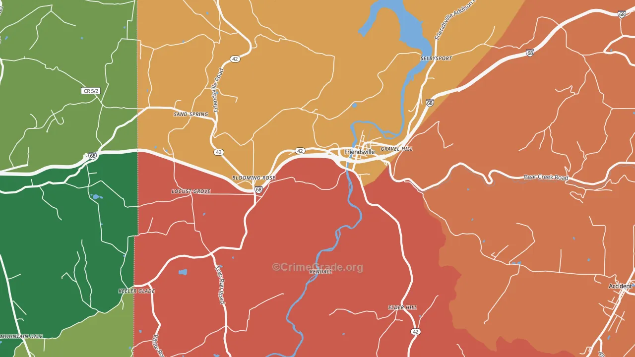 21531, MD Map of Drug-Related Crime Rates