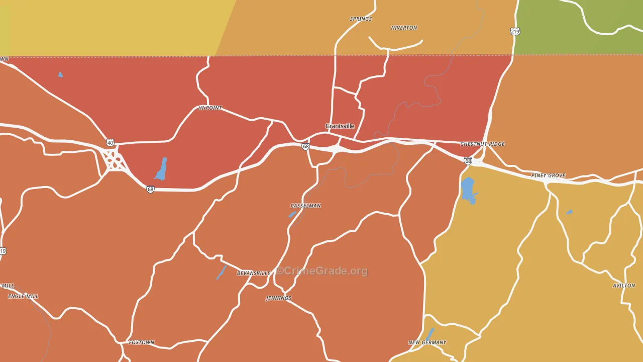 21536, MD Map of Drug-Related Crime Rates