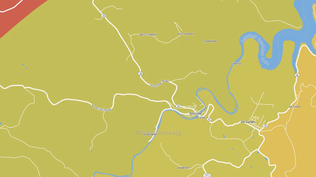 21538, MD Map of Drug-Related Crime Rates