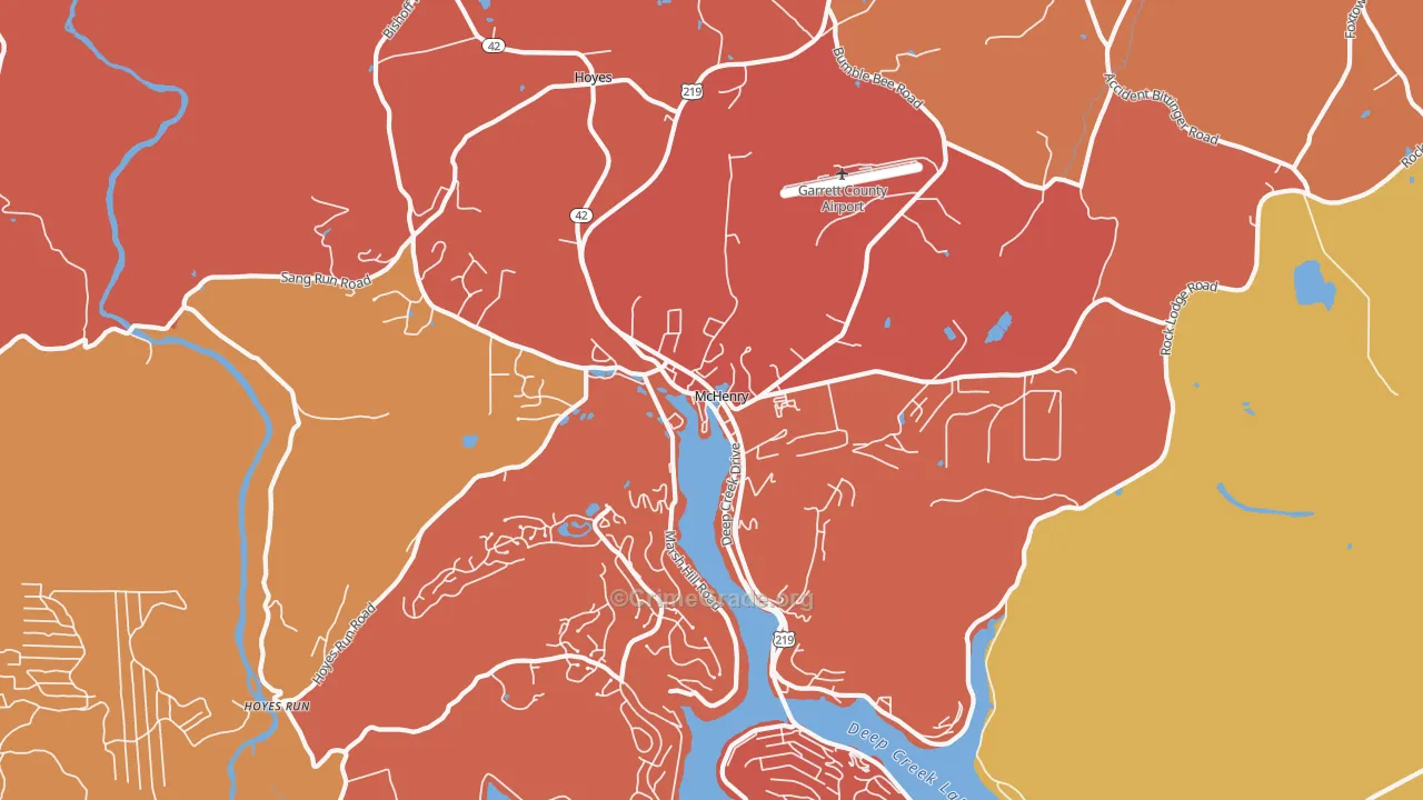 21541, MD Map of Drug-Related Crime Rates
