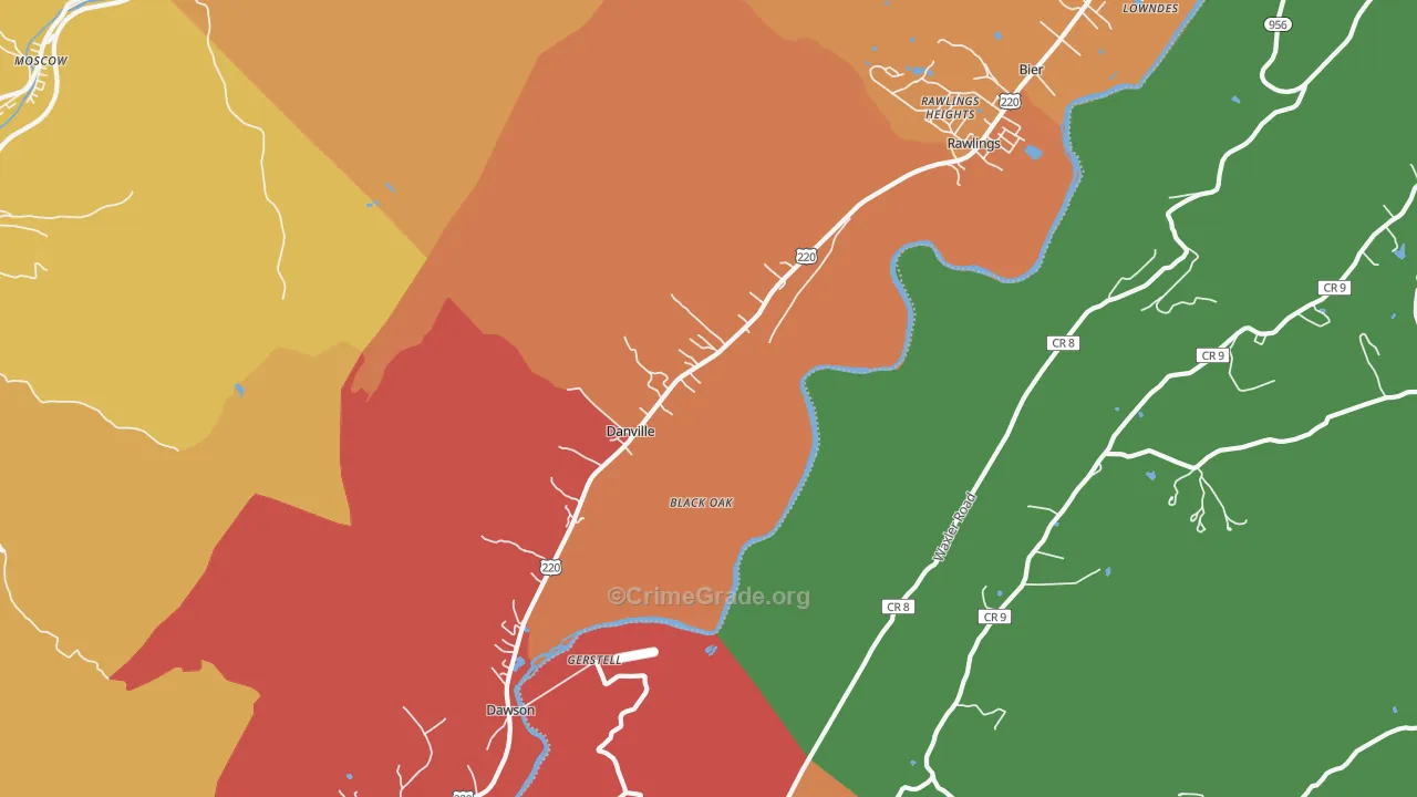 21557, MD Map of Drug-Related Crime Rates