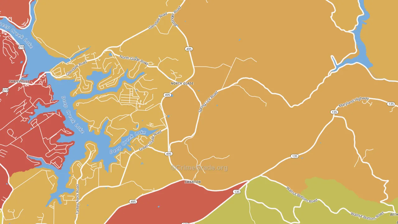 21561, MD Map of Drug-Related Crime Rates