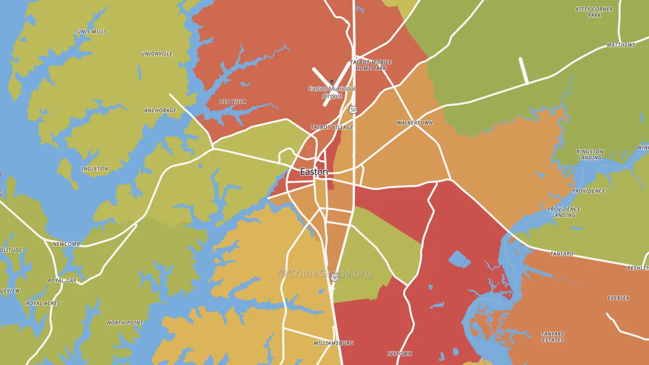 21601, MD Map of Drug-Related Crime Rates