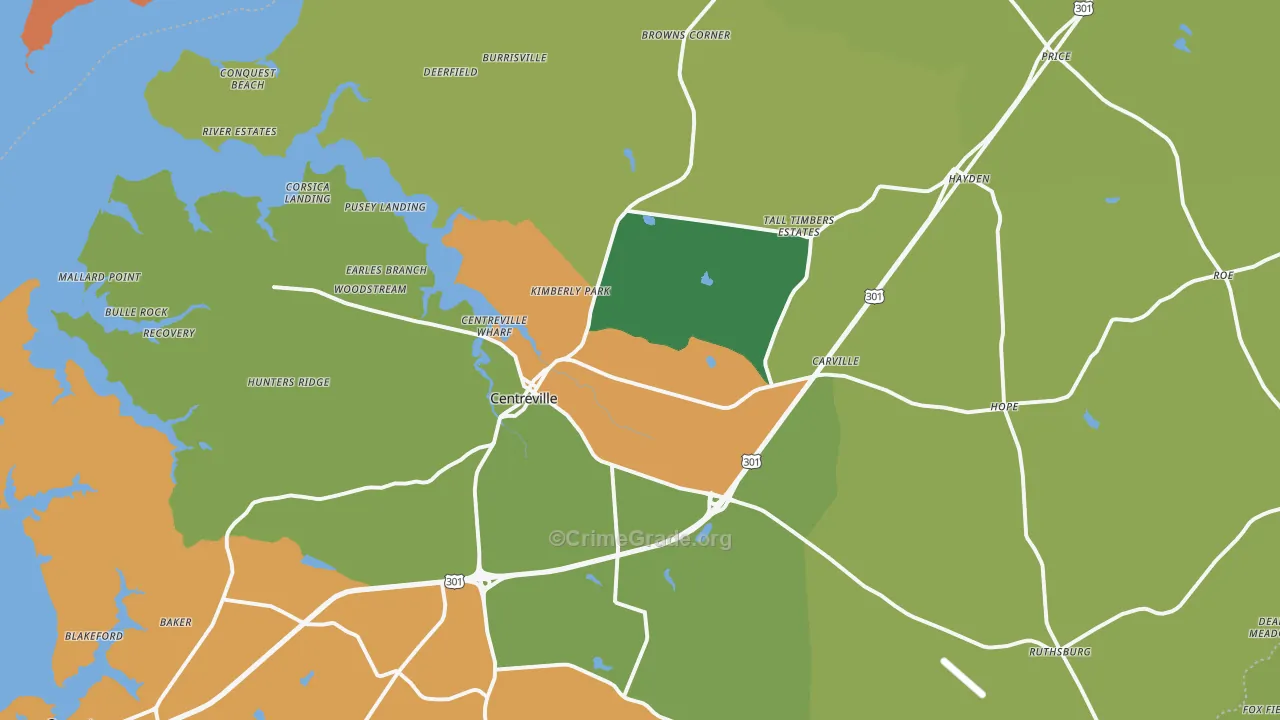 21617, MD Map of Drug-Related Crime Rates