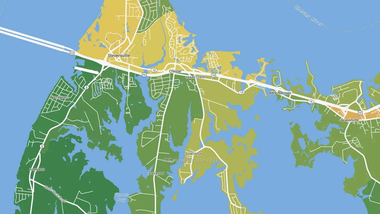 21619, MD Map of Drug-Related Crime Rates