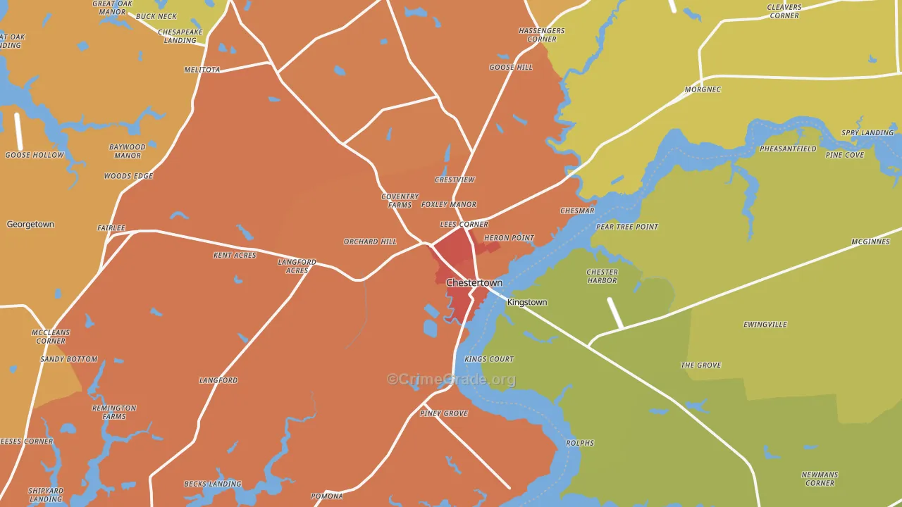 21620, MD Map of Drug-Related Crime Rates