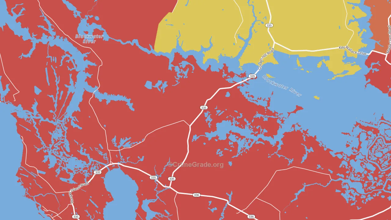 21622, MD Map of Drug-Related Crime Rates