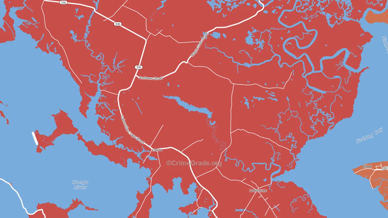 21626, MD Map of Drug-Related Crime Rates