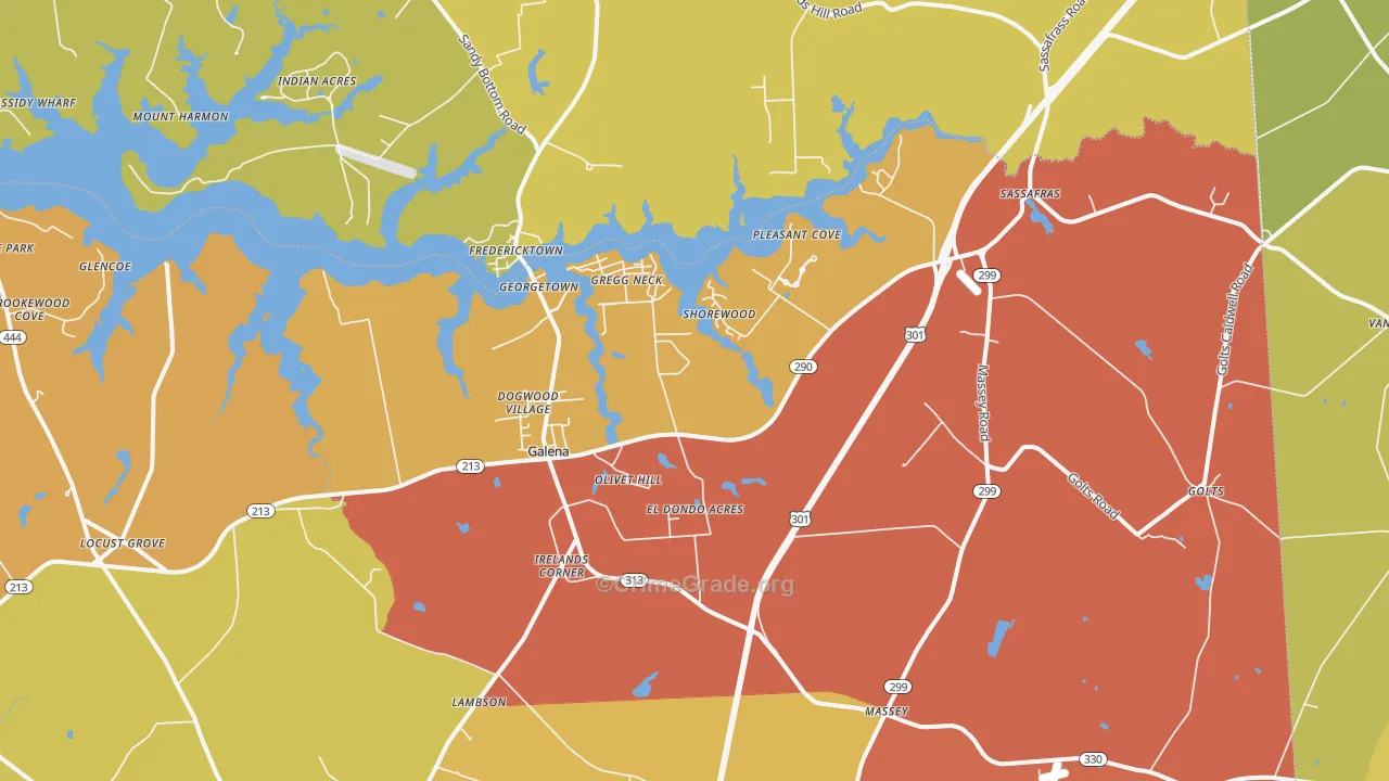 21635, MD Map of Drug-Related Crime Rates