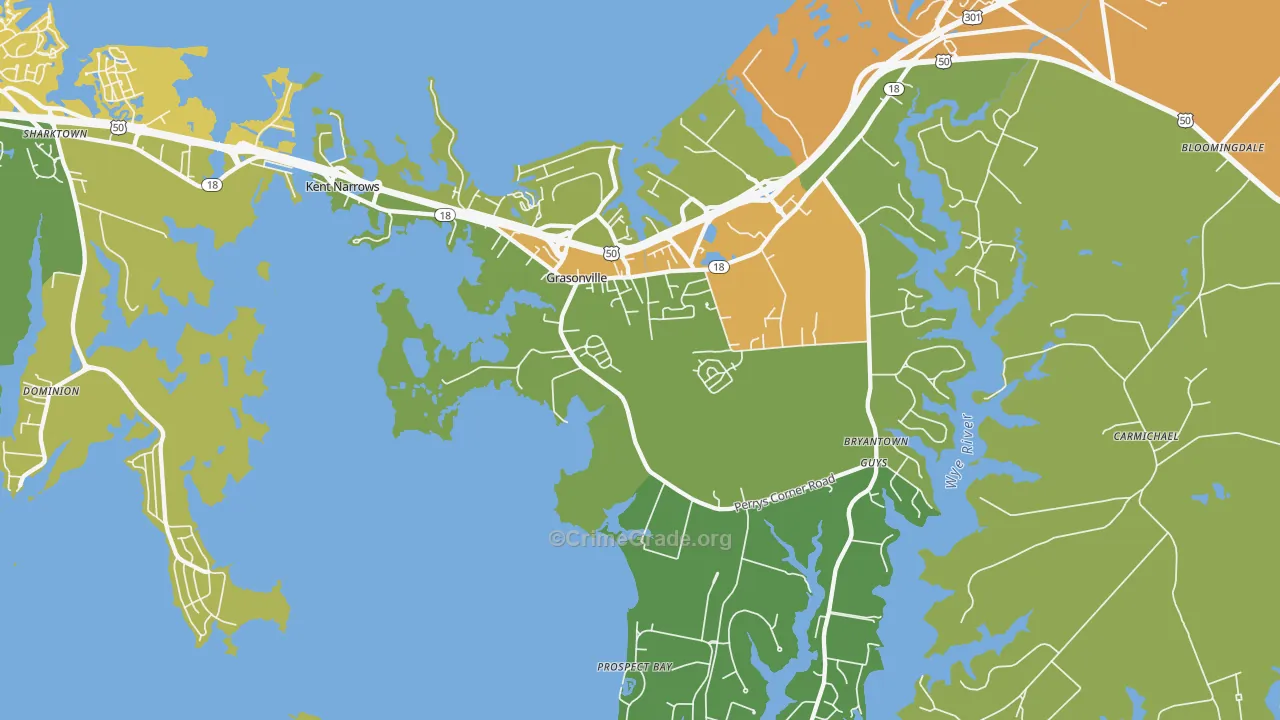 21638, MD Map of Drug-Related Crime Rates