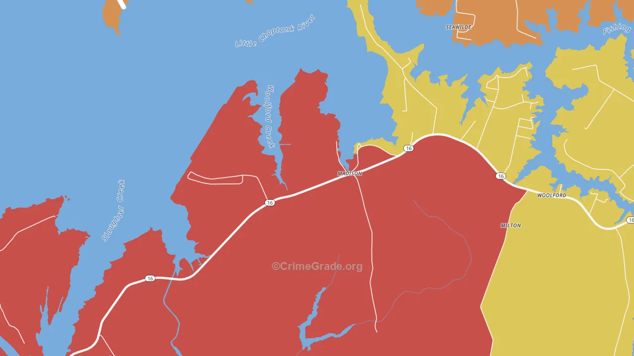 21648, MD Map of Drug-Related Crime Rates