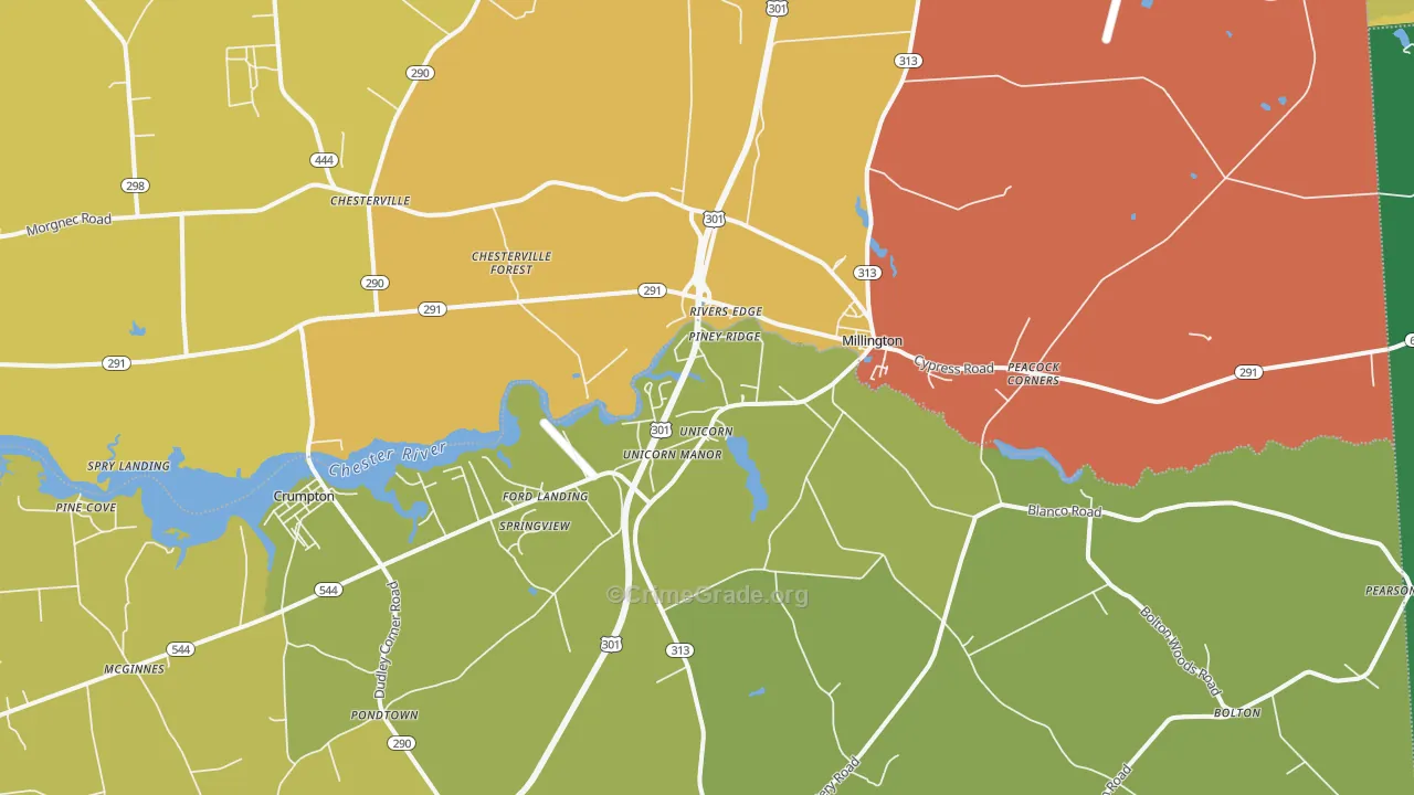 21651, MD Map of Drug-Related Crime Rates