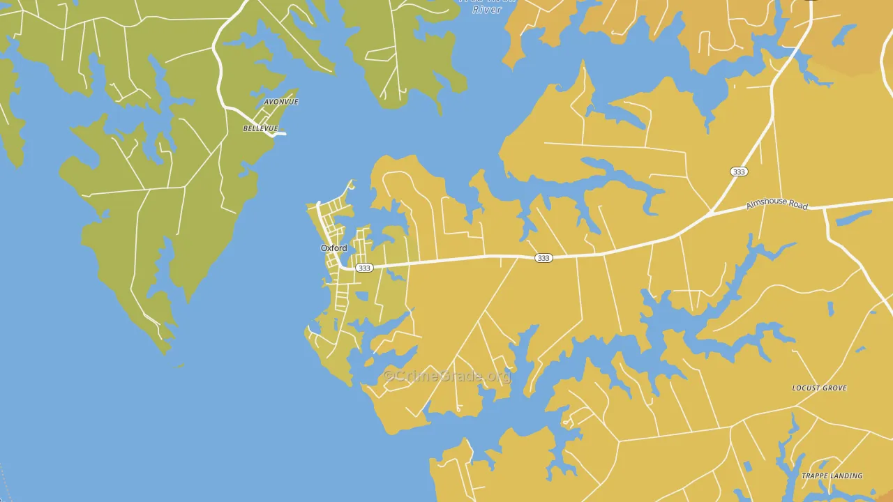 21654, MD Map of Drug-Related Crime Rates