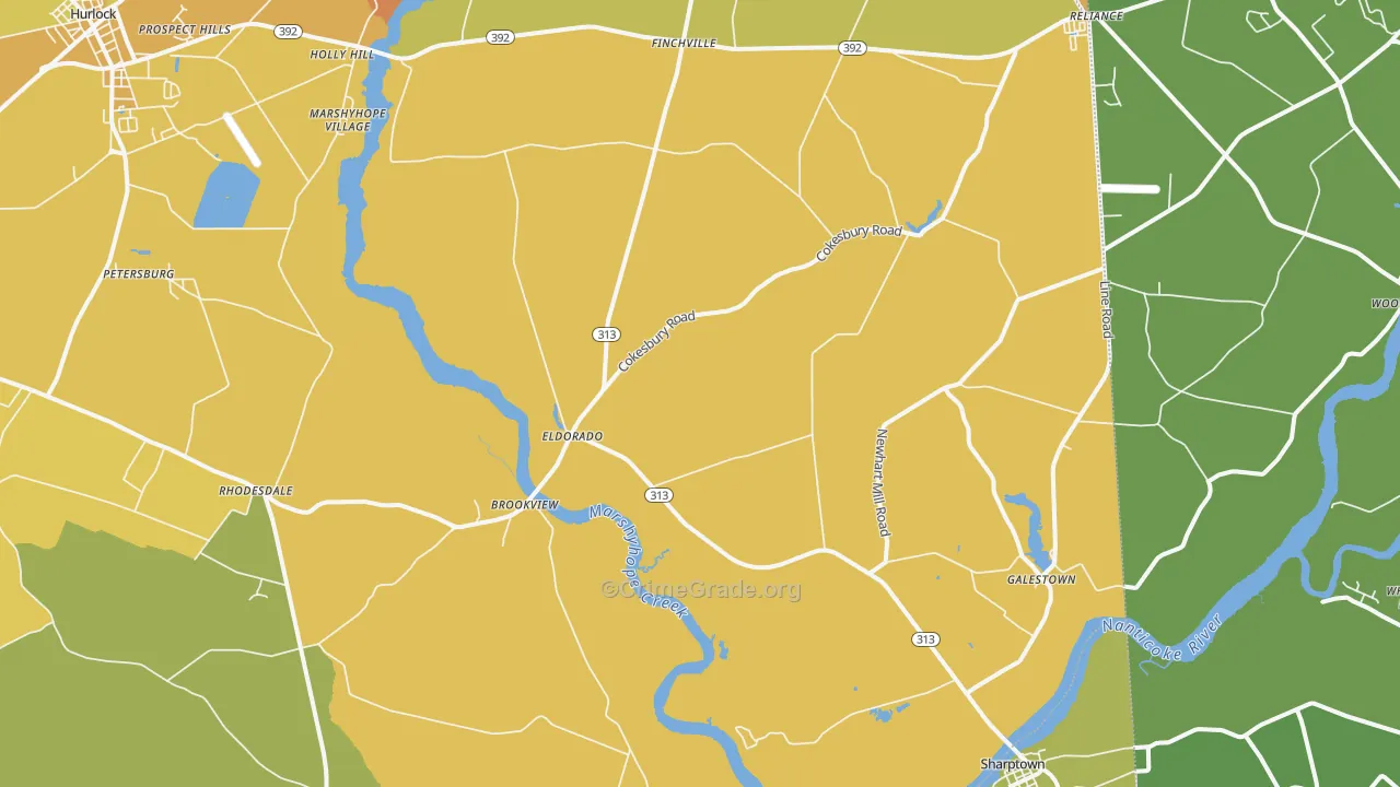 21659, MD Map of Drug-Related Crime Rates