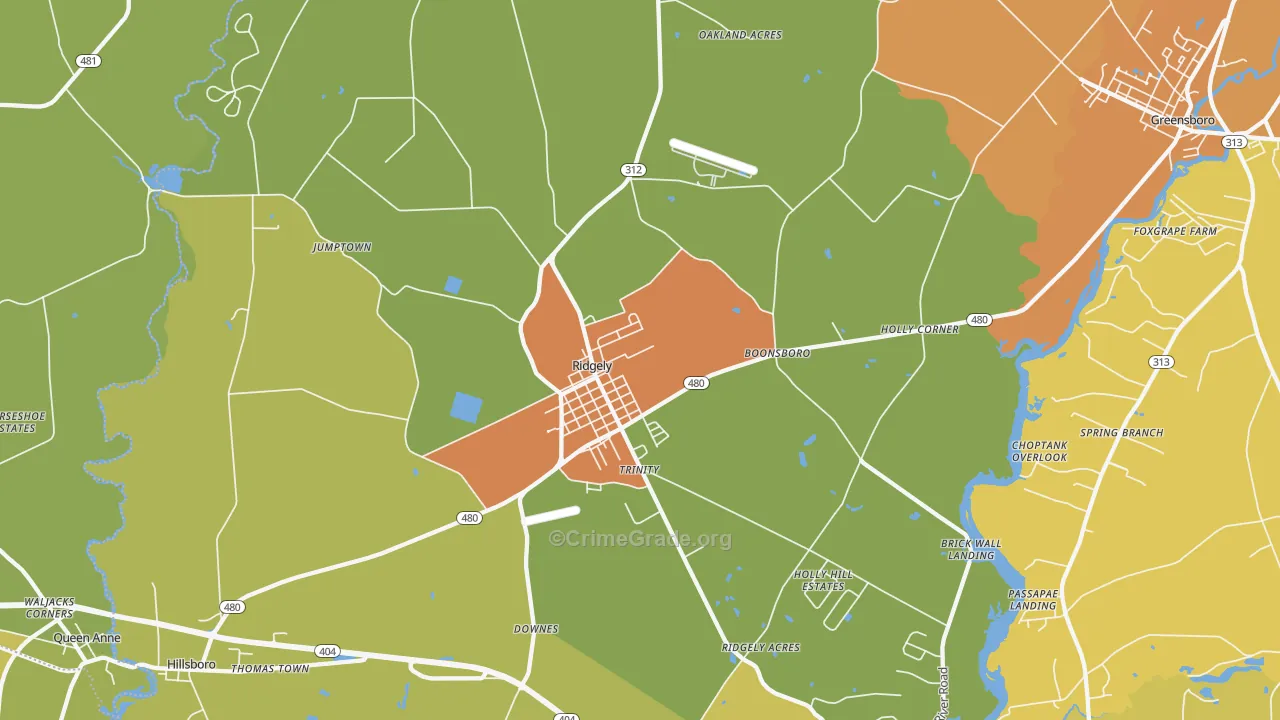 21660, MD Map of Drug-Related Crime Rates